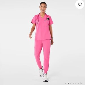 Figs F’ing Pink Scrub Set NWT
